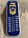 TOPS SNUFF TOBACCO ADVERTISING THERMOMETER SIGN