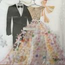 PAPER NAPKINS/SERVIETTES P20 BRIDE AND GROOM WEDDING DRESS MADE IN EUROPE