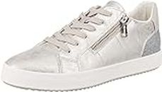 Geox D Blomiee A, Sneakers Mujer, Silver, 35 EU