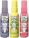 Air Wick V.I.P. Pre-Poop Toilet Sprays | Lemon/Lavender/Rosy Starlet Scents | Contain Essential Oils | Travel size Air Fresheners | Up to 100 uses - 1.85 Ounce each (Set of 3)