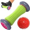 ROMIX Foot Massage Roller, Deep Tissue Trigger Point Muscle Roller Stick to Relieve Pain and Stress Plantar Fasciitis Recovery Therapy Tool Foot Massager for Tight Muscles, Feet, Hands, Arms, Legs