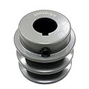 C CLINK 2AK20-3/4 Double Groove Pulley/Sheave,2.00"OD 3/4" Bore,for A, 3L & 4L (A & AX) V-Belts, Cast Iron,AK Fixed Bore Pulley,Grey