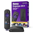 Roku Express 4K+ 2021 | Streaming Media Player HD/4K/HDR with Smooth Wireless Streaming and Roku Voice Remote with TV Controls, includes Premium HDMI?Cable