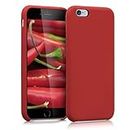 kwmobile Carcasa Compatible con Apple iPhone 6 / 6S Funda - Case TPU y Silicona antigolpes - Apto Carga inalámbrica - Rojo Oscuro