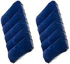 Amfs Store Velvet Air Travel Pillow (AIR Pillow for Family) Navy Blue (Pack of 2) Ap 2 3