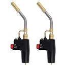 Trigger-Start Torch Head, High Intensity Flame Torch Head TS4000, MAPP/Propane Gas Torch Kit with Instant on/off Trigger for Light Welding, Soldering, Brazing, Heating, Thawing and More (2 Pack)