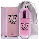 NovoGlow 717 Sexy Women- 100ml/3.4 Fl Oz Eau De Parfum Spray - Long Lasting Floral Citrusy & Powdery Fragrance Smell Fresh & Clean All Day Includes Carrying Pouch Gift for Women for All Occasions
