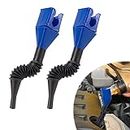 2PCS Universal Flexible Draining Oil Snap Plastic Funnel,2024 New Multi-Function Automotive Flex Funnel, Spill-Free, Hand-Free for Automotive Oil and Household Uses (Blue)