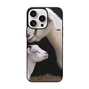 EMPYRI Cute Goat Mother Printed Case for iPhone 15 Pro Cases, Shockproof TPU Phone Case Cover for iPhone 15 Pro 6.1 Inch, Not Yellowing