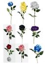 Artificial Single Rose Bud With Stem Silk Flowers Fake Bouquet Wedding PartyHome