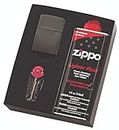 Zippo Black Ice Lighter with Fluid and Flints, Gift Set
