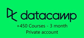 DataCamp 3 meses de suscripción premium | más de 450 cursos de datos | envío rápido
