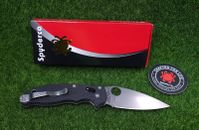Spyderco Manix 2 G-10 Black 3.4" Folding Pocket Knife Plain Edge Blade - C101GP2