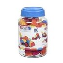 Bristle Blocks 80pcs in Jar, Multicolor (3102Z)