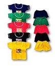 Jimmy Jammy - Clothing Set for Baby Boy and Baby Girl 100% Cotton Tshirt and Shorts Set | Pack of 10 (5 Tshirt + 5 Shorts), Multi Colored, Size from 0 Months Up to 2 Year) (6-12 Months)