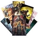 GTOTd Dark Game Souls Mixed Poster Wall Poster (8Pcs,11.5" x 16.5"). Gifts Merch Games Poster Unframed Version HD Canvas Print for Living Room Bedroom Club Wall Art Decoration Teens