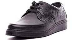 Zapatos de hombre hechos de cuero genuino. Zapatos de traje para hombre con gran comodidad. Zapatos cómodos para hombre para traje y para el día a día., negro (schwarz 2), 42 EU