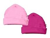 100% Cotton Baby Beanie Cap Hat Skull Cap Newborn Infant SPD Sensory Sensitive Clothing - Pink/Hot Pink - 6/9 m