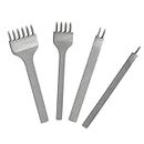 WUTA Leather White Steel Diamond Chisel, Stainless Steel, One Set, 4 mm spacing