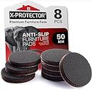 FURNITURE PADS X-PROTECTOR - NON SLIP PADS - PREMIUM 8 pcs 50mm - Floor Protectors - Rubber Feet for Furniture Feet – Ideal Floor Protector Pads for Keep in Place Furniture. STOP YOUR FURNITURE!