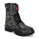 KAVACHA bullet green Biker boot/Motorcycle boot/Pro riding Pure leather upper & Rubber sole, Memory form insocks for long time wear super extra comfort with ISI mark steel toe Size :9