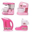 JMV® Pink Household Home Appliances Kitchen Play Sets Toys for Kids (4 Set)