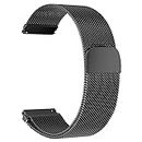 Colorcase Smart Watch Strap Compatible with Lg The Real Watch Smart Watch - Mangetic Mesh Chain Strap -Black