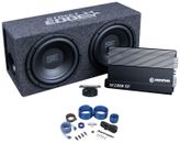 Memphis Audio SE210 10" Car Subwoofer+Amplifier+Sub Box Enclosure+Amp Wire Kit