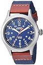 Timex Men's Expedition Scout 40 Watch, Blue/Brown/Gray