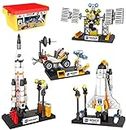 City Space Exploration Toys, STEM Aerospace Building Kit Toy with Rocket, Space Shuttle, Moon Buggy, Satellite, Best Gifts for 6 7 8 9 10 11 12 Years Old Kids Boys Girls (455 Pieces)