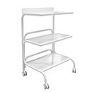 GreenLife® SPA Trolley with Three Shelves Storage Rolling Cart Beauty Tray Storage Cart with Wheels Storage Organizer 3 Tier White Eyelash Hairdressing Salon Trolley