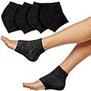 ZenToes Moisturizing Fuzzy Sleep Socks with Vitamin E, Olive Oil and Jojoba Seed Oil to Soften and Hydrate Dry Cracked Heels (Regular, Black)
