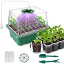 Seed Trays Reusable Plant Starter Kit with Grow Light Propagation Germination US