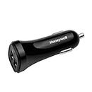 Honeywell Micro CLA 4.8 Amp Car Charger, 2 X USB A Ports, Fast Charging Dual USB Ports, Compatible with iPhones, Smartphones, Tablets, Smartwatches, Power Banks, Dashcams - Black
