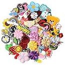 AXEN 60PCS Embroidered Iron on Patches DIY Accessories, Random Assorted Decorative Patches, Cute Sewing Applique for Jackets, Hats, Backpacks, Jeans, 60 Pieces Package