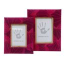 Autumn Spirit in Pink,'Handcrafted Natural Fiber Photo Frames (4x6 and 3x5)'