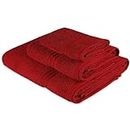 WELL HOME MOBILIARIO & DECORACIÓN Towel Set (3 Pieces) Red