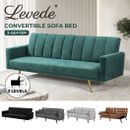Levede Sofa Bed Futon Convertible Lounge Adjustable Recliner Couch 3-Seater