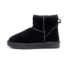 UGG classic ankle boots- Australian Sheepskin Water Resistant Anti-Slip mini snow Boots#927 (US 11, BLACK)