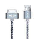 Froggen Cable de Datos USB, Cable de sincronización y nylon carga USB de 30 pines Compatible con iPhone 4/4s iPhone 3G/3GS Compatible con Pad 1/2/3 Pod