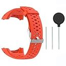 MODJUEGO Silicone Watchband Replacement for Polar M400 M430 Official Watch Wrist Strap (Orange)