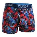 2UNDR Swing Shift 3" Boxer Trunk Underwear (Fiji, Medium), Fiji, M