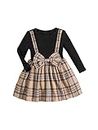 Tagas Baby-Girl's Poly Reyon A-Line Knee-Length Dress (KD-137-BLACK-3_Black