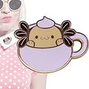 Cute Enamel Pins | Axolotl in Cup Funny Enamel Pin,Cute Pins Aesthetic for Backpacks, Bags, Jeans, Jackets, Hats Decor, Backpack Pins for Women Girl Puchen