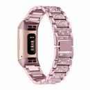 For Fitbit Charge 3 4 Diamond Band Metal Strap Stainless Steel Bracelet Lady's