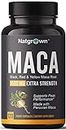Organic Maca Root Powder Capsules 1500 mg with Black + Red + Yellow Peruvian Maca Root Extract Supplement for Men and Women - Vegan Pills