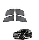 Auto Addict Half Magentic Curtains Car Sunshades Side Window Set of 4 Pcs Black for Tata Nexon