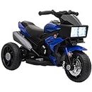 Aosom 6V Kids Electric Ride-On Motorcycle Battery Powered Car w/Pedal Music Horn Headlights Motorbike Toy for Girls Boy Blue