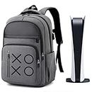 HuPop Game Carrying Case Travel Backpack for PS5 - Game Console Backpack Travel Bag Shoulder Bag Compatible with PS5, PS4, XBOX Series S, Xbox one