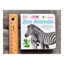 Libro de tablero raro Baby Genius 2004 4x4"" niños pequeños zoológico animales DK publicación en muy buen estado